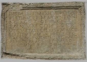 Inschrift großes Kastellbad Jagsthausen